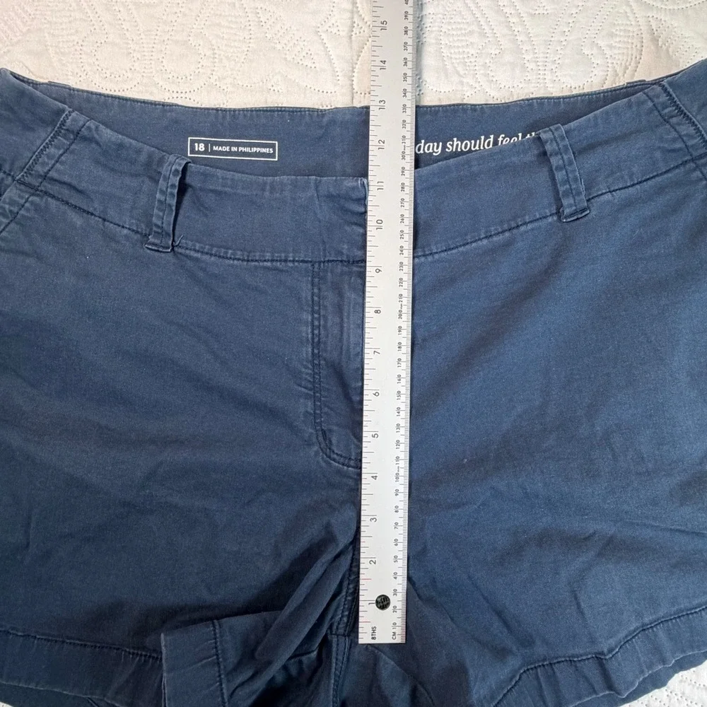 Vineyard Vines Womens Navy Blue Daybreak Chino Shorts Size 18 Stretch Cotton
